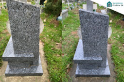 sprzątanie grobu - przed i po