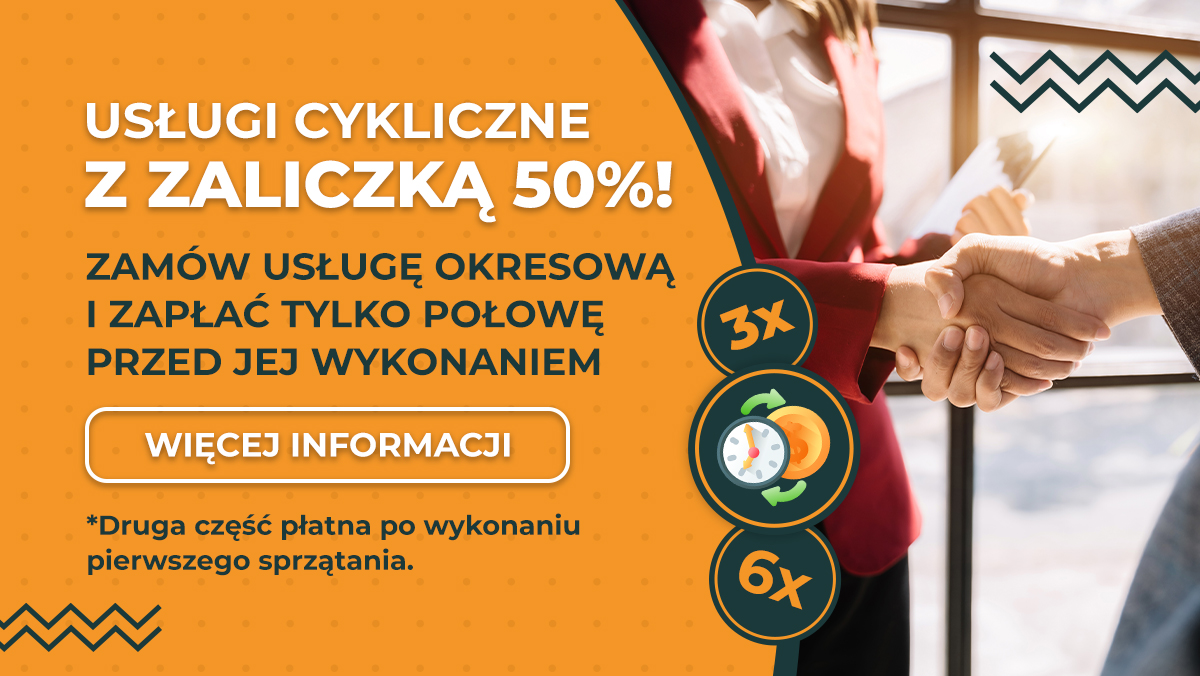 Usługi cykliczne z zaliczką 50%